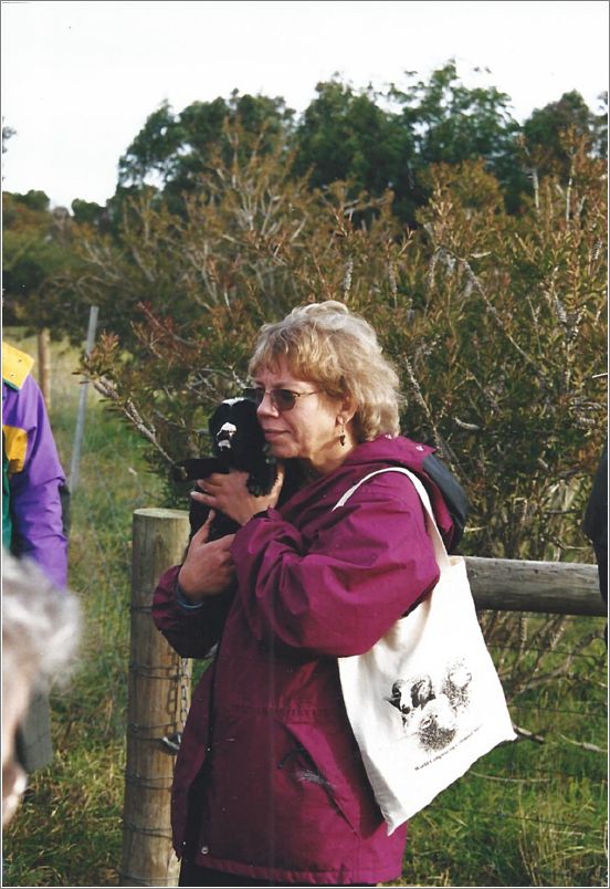  In 1999, Elaine holds a Merino lamb at Seaforth farm, a wildlife haven in New South Wales, Australia. Photo: Rich Lundquist.